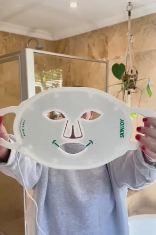 Load video: Created to slow the align of aging and prevent hyperpigmentation, our LED mask is made from ultra-soft silicone and packed with powerful LEDs made affordable.